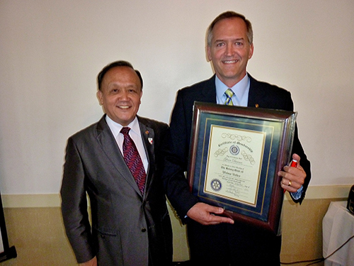 Mr. Glenn Duncan's Rotary Club Induction