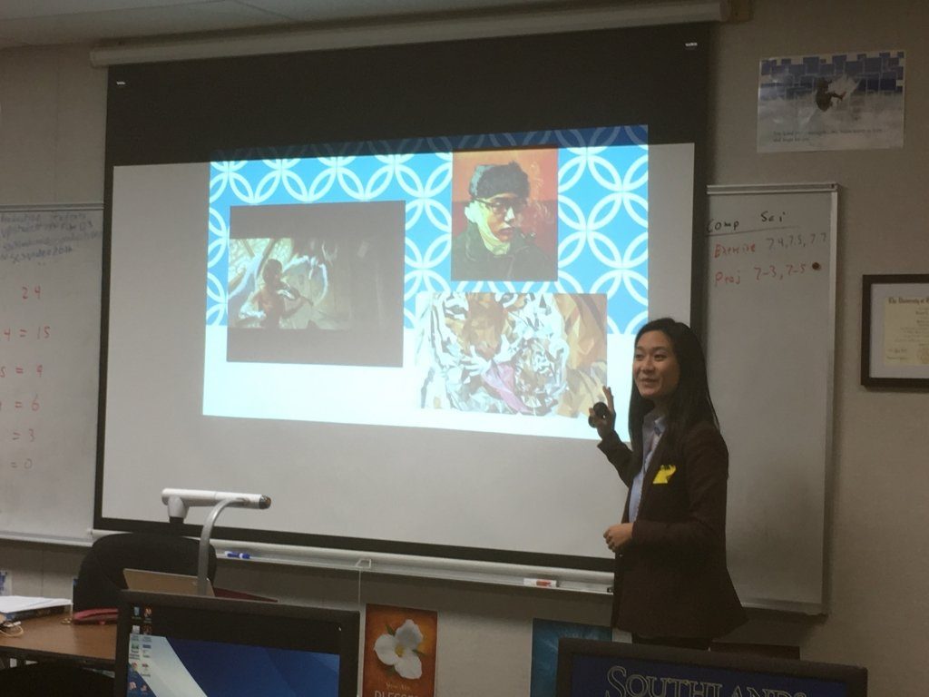 Lauren Pong from Congressman Ed Royce's Office Visits Art Students